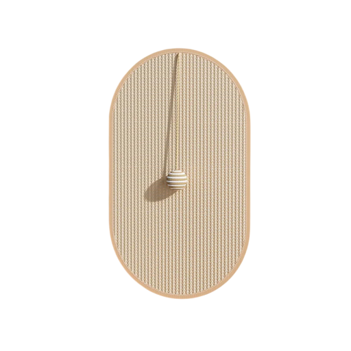 Væghængt sisal kradsemåtte til katte 33x55 cm, oval, ideel til kradsning og afslapning, solid konstruktion for lang levetid