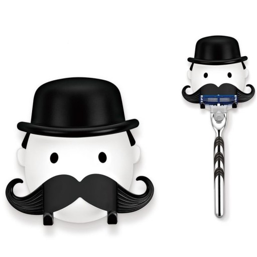 Vægmonteret barberbladholder