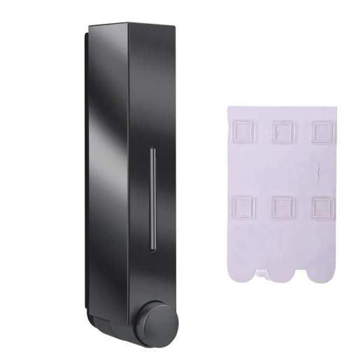 Vægmonteret sæbe- og showergel-dispenser 420 ml Selvklæbende sæbeskuffe 5×8×28 cm Væskepumpe Ingen boring