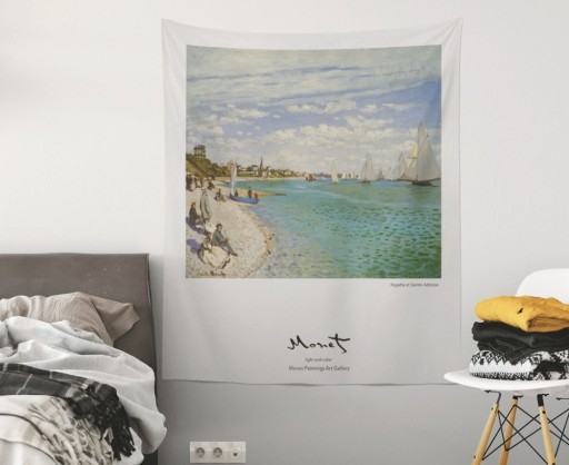 Vægtæppe med kunstnerisk maleri