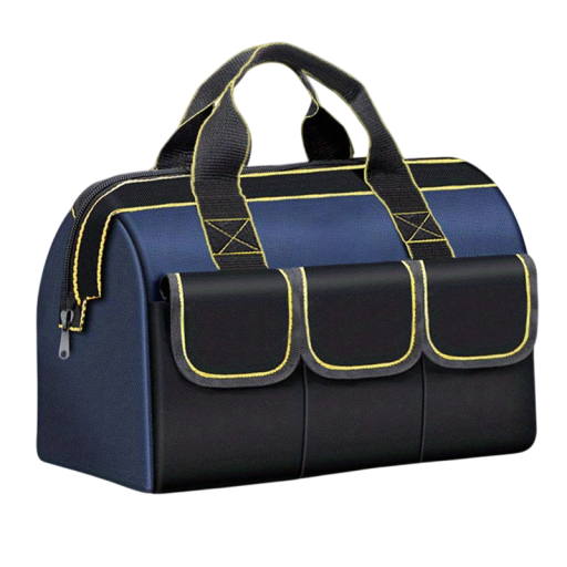 Værktøjsbag 31x17x23 cm vandafvisende oxfordstof med flere lommer forstærket bund høj kapacitet