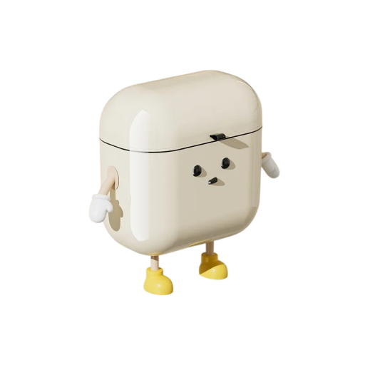 Väggmonterad soptunna humanoid design med fälllock 9 l 26 x 20 x 25,5 cm plast krämvit för kök badrum