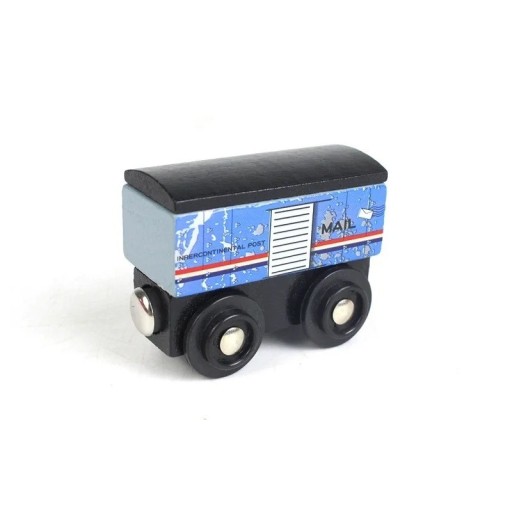 Vagon poștal pentru tren 1:64 Vagon din lemn magnetic compatibil cu accesorii feroviare Vagon poștal de marfă pentru copii