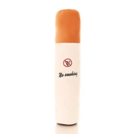 Valket dekoration pude med cigaretmotiv 50 cm plyspude til at sove, kramme og dekorere sofa og seng