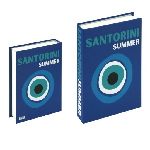 Valse boek met opbergruimte Decoratieve verborgen doos SANTORINI ZOMER met modern design