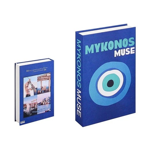 Valse boek met opbergruimte MYKONOS MUSE, open decoratie