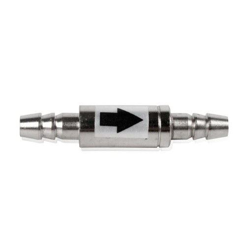 Valvola di ritegno per acquari per CO2 Impedisce il riflusso dell'acqua dall'acquario Acciaio inossidabile Dimensioni 4 x 0,8 cm Diametro interno 4 mm
