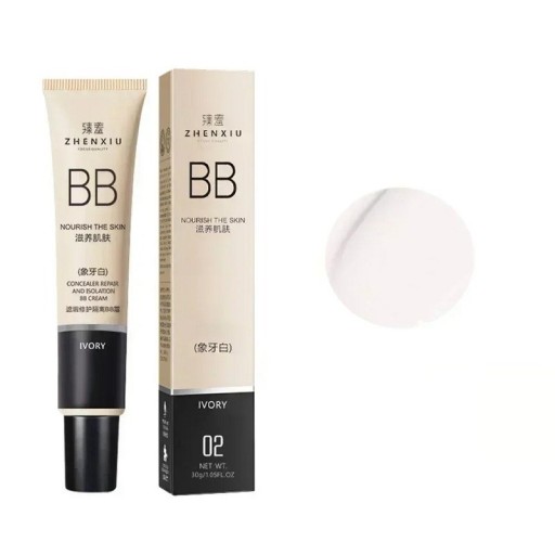 Vandfast BB-creme til at udjævne huden og dække ufuldkommenheder i ansigtet. Flydende concealer til fregner, ar og rande under øjnene