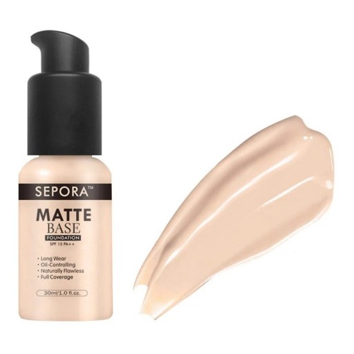 Vandfast makeup med kraftig dækning Fuld dækning makeup mod hudufuldheder Langtidsholdbar makeup i 24 timer 30 ml