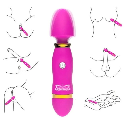 Vandtæt ABS-vibrator til 2 AAA-batterier, kompakt design, diskret emballage, nem at bruge og hygiejnisk vedligeholdelse.