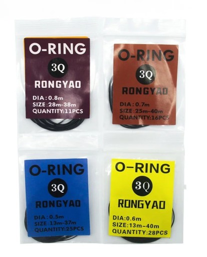Vandtæt tætningssæt 0,5-0,8 mm til ure, sorte gummi-O-ringe, urlågstætninger, urtilbehør