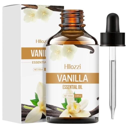 Vanilje æterisk olie 100 ml Langtidsvirkende aromaolie til massage og diffuser Naturlig duft Afslapning Aromaterapi Hjemmebrug