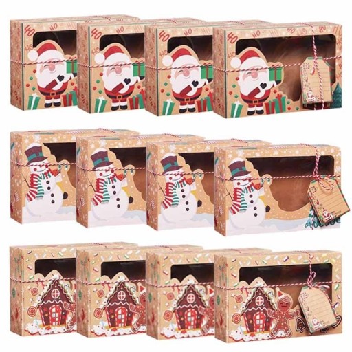 Vánoční dárková krabička 22 x 15 x 7 cm 12 ks