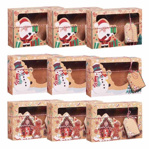 Vánoční dárková krabička 22 x 15 x 7 cm 9 ks