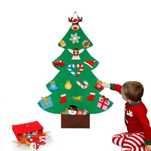 Vánoční strom k zavěšení pro děti DIY