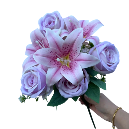 Vår konstgjorda bukett realistisk blomsterarrangemang 45 cm siden dekoration till vas på bordet i hemmet kontoret interiören
