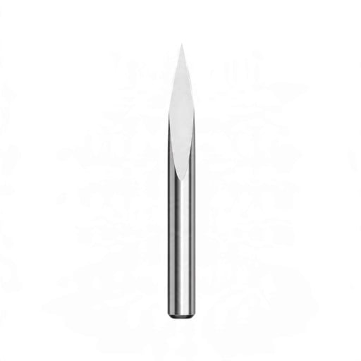 Vârfuri de gravare CNC 20° x 0,2 mm 10 buc Șanfrenuri din carburi subțiri Cuțit 3,175 mm Lungime 33 mm Argintii Pentru gravuri detaliate