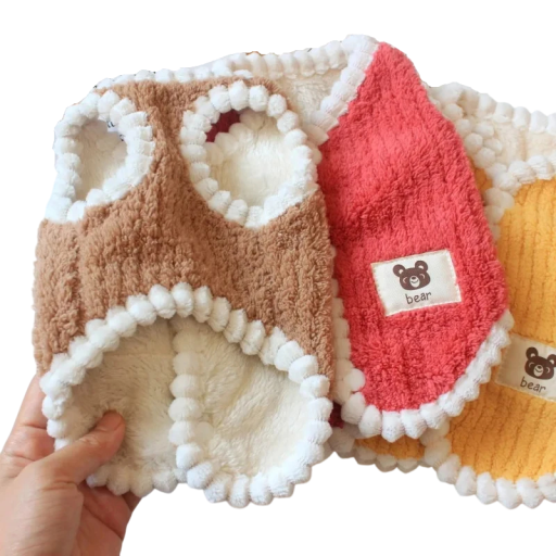 Varm vinterfrakke til hunde 2-2,5 kg Fleece Varmt tøj til små hunde og hvalpe Varm hundejakke med for Beskyttelse mod kulde Behageligt snit