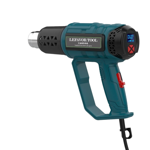 Varmluftpistol med LCD-display 220/240 V 2000 W Svejseapparat 24 x 18 x 3,2 cm