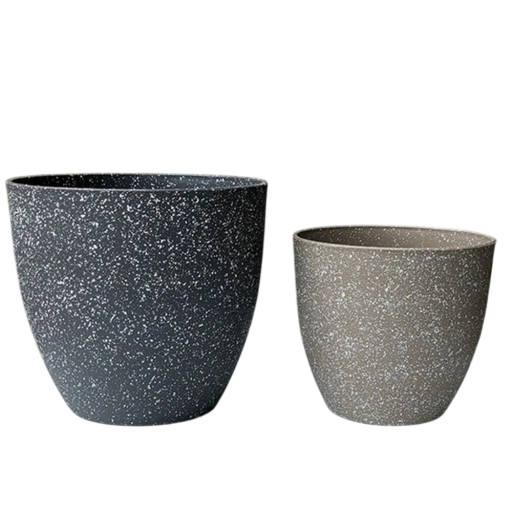 Vaso de bonsai de grande capacidade 18 x 11 x 16,3 cm Vaso de plástico com imitação mate de pedra Vaso decorativo para interior e exterior