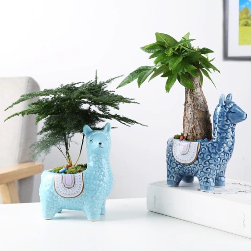 Vaso decorativo em forma de lhama