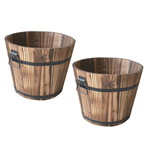 Vaso di legno 2 pz