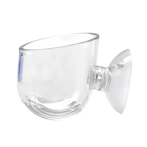 Vaso in acrilico per acquario 3,8 x 4 cm Vaso per piante con ventosa Supporto decorativo per piante acquatiche Vaso da piantare in vetro