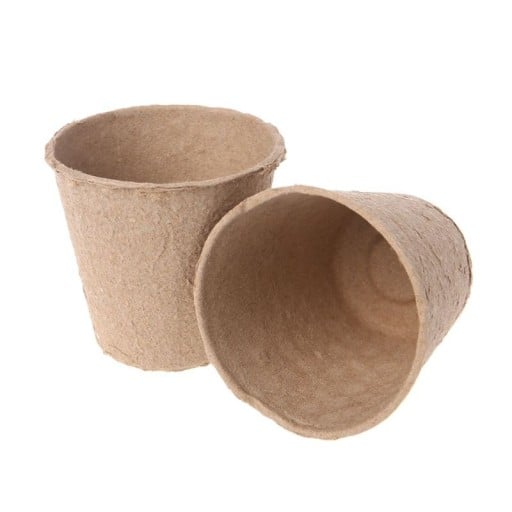 Vasos de papel para mudas 50 unid Copos de turfa para pré-cultivo a partir de sementes Tamanho aproximadamente 6 x 6 cm A muda pode ser plantada