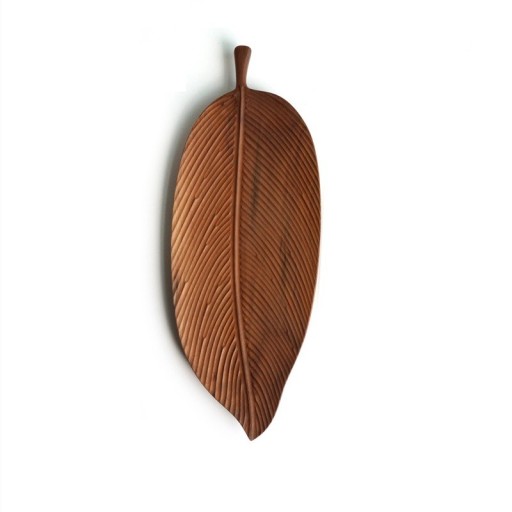 Vassoio in legno a forma di foglia