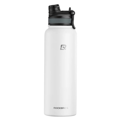 Vattenflaska med handtag sportig cykelflaska 550 ml rostfritt stål värmeisolering 12h värme 24h kylning 7,5 x 24 cm