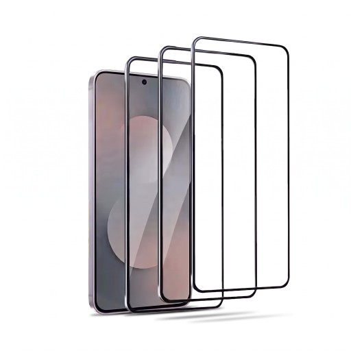 Védő Törésálló Üveg Samsung Galaxy A24 4G-hez 4 db-os Csomag Karcálló Átlátszó Fekete Kerettel Könnyű Telepítés a Kijelzőre