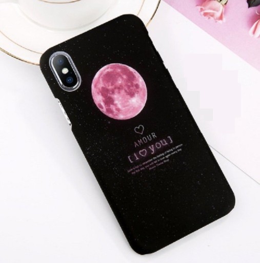 Védőhuzat iPhone-hoz - Pink Moon