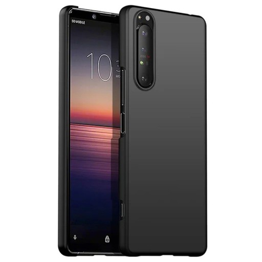Vékony matt műanyag tok Sony Xperia 1 kemény fedeles ütés elleni védelem csúszásgátlóval
