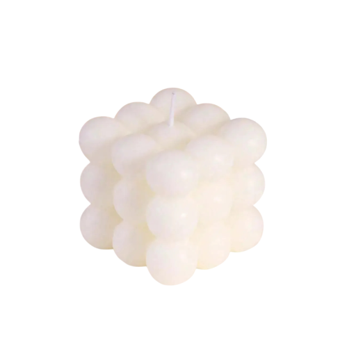 Vela de aromaterapia de soja de 6 x 6 cm, forma de cubo mágico, hecha a mano, decorativa, para bodas, adorno de cera de lujo.