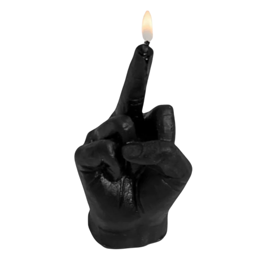 Vela perfumada en forma de mano con dedo levantado Cera de soja Decoración de aromaterapia Escultura de mesa Vela estética para habitación