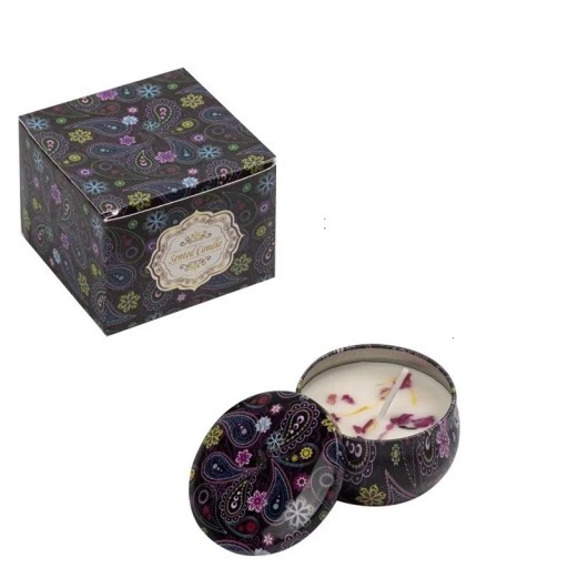 Vela perfumada en vaso 6×4 cm Aroma floral Sándalo Cera de soja Estilo vintage Hecho a mano Decoración Regalo Ceremonia de boda