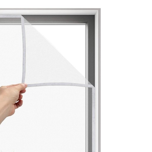 Velcro insektnet vindue 1,5 x 2 m Selvklæbende vinduesnet Myggenet vindue