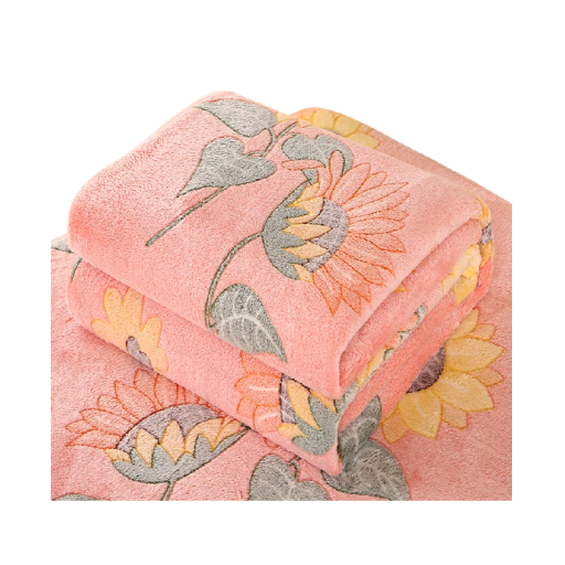 Veľká fleecová deka 200 x 230 cm Ružový prehoz na posteľ s kvetinovým vzorom Mäkká a hrejivá prikrývka na pohovku aj ako domáce prestieradlo