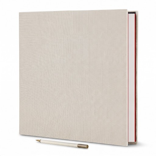 Veľké samolepiace fotoalbum na scrapbooking 33,5 x 32,5 cm Ľanový obal Listy s ochrannou fóliou Na fotky rôznych veľkostí