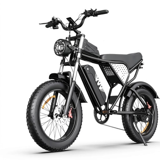 Vélo électrique tout terrain Fat bike Moteur 250 W Batterie 48 V 20 Ah Freins à disque hydrauliques Shimano 7 vitesses Entièrement suspendu Noir