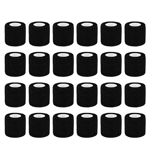 Vendaje autoadhesivo para máquina de tatuaje Vendaje antideslizante para tatuaje Rollo de vendaje para máquina de tatuaje 4,5 m 24 uds