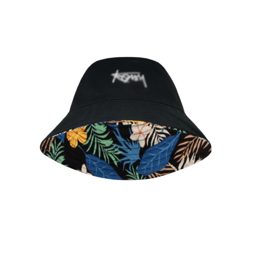 Vendbar hawaiiansk fiskerhat til mænd, sommerhat med tropisk mønster, solbeskyttelse, justerbar omkreds 56-62 cm