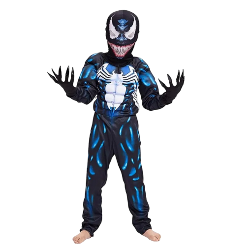 Venom kostým Chlapčenský kostým Cosplay Venom Venom oblek Karnevalový kostým Halloweenska maska Superhrdinský prevlek