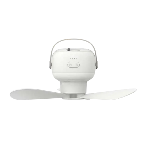Ventilador de techo portátil para acampar al aire libre, batería recargable de 7200 mAh, 3 velocidades, funcionamiento silencioso, ideal para tiendas