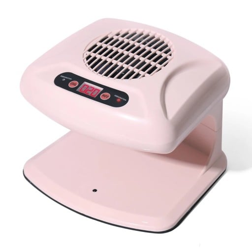 Ventilátor és körömlakk szárító 400 W meleg és hideg levegővel ABS műanyagból kijelzővel és dupla hőmérséklet-szabályozással a gyors körömszárításhoz