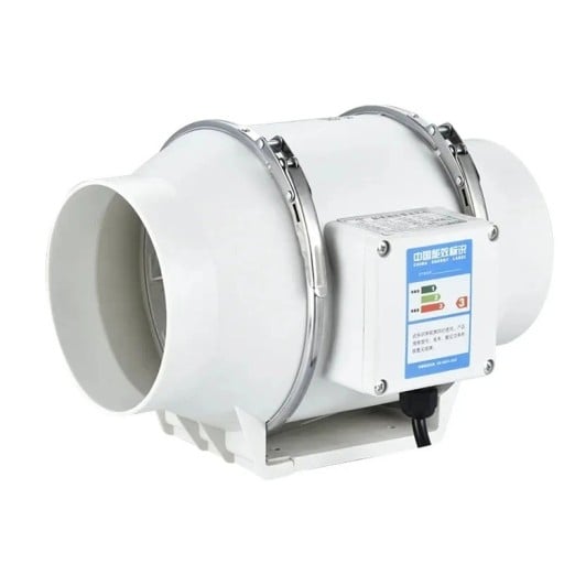Ventilatore di aspirazione 320x147 mm 75 W Ventilatore tubolare silenzioso 2600 giri/min 540 m³/h Pulitore d'aria da parete per bagno e cucina