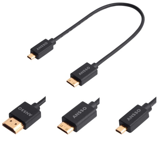 Verbindungskabel HDMI zu HDMI / Mini HDMI / Micro HDMI