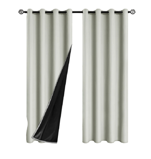 Verduisteringsgordijn voor slaapkamer en woonkamer Ondoorzichtige, warmte-isolerende gordijnen Volledig verduisterende gordijnen met ringen Gordijnen die licht en geluid blokkeren 132 x 213 cm
