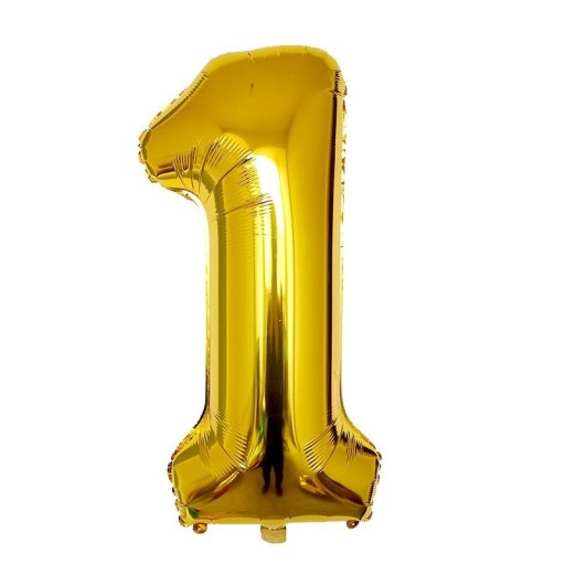 Verjaardags gouden ballon met nummer 100 cm