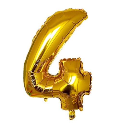 Verjaardags gouden ballon met nummer 80 cm